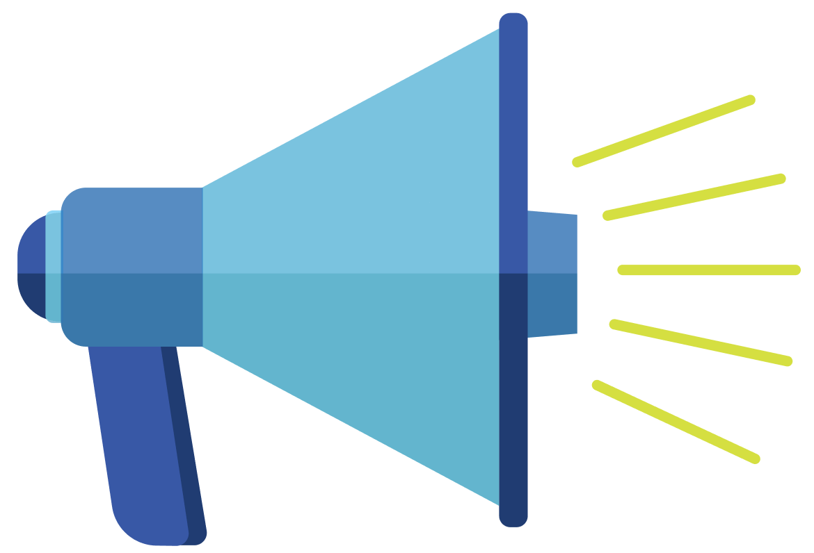 Megaphone communication illustration