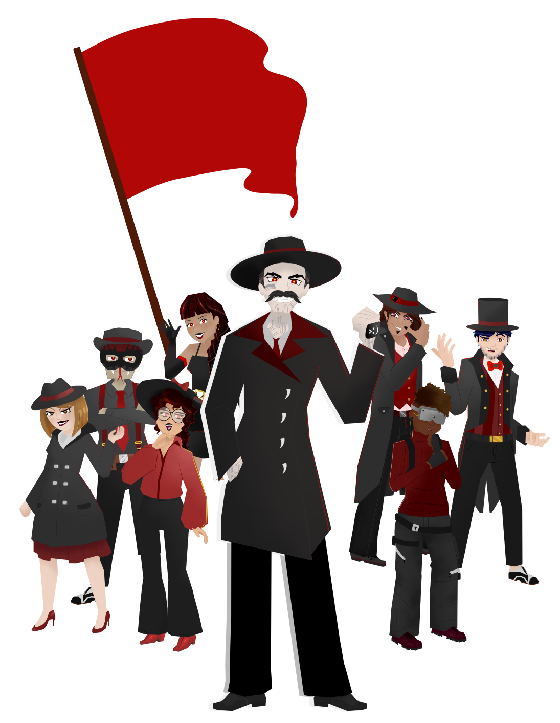 Red flag warning illustration