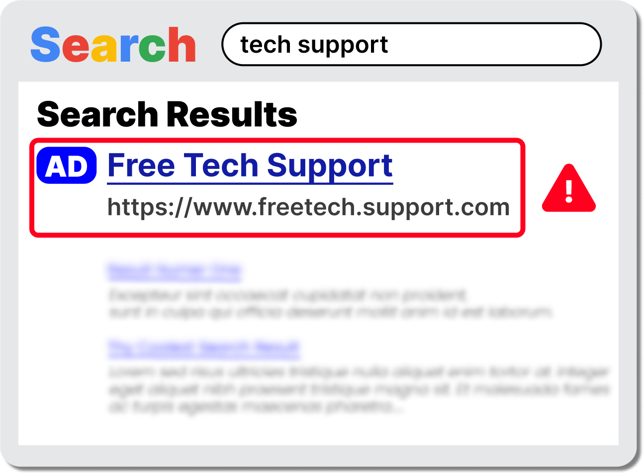 Malicious search result illustration