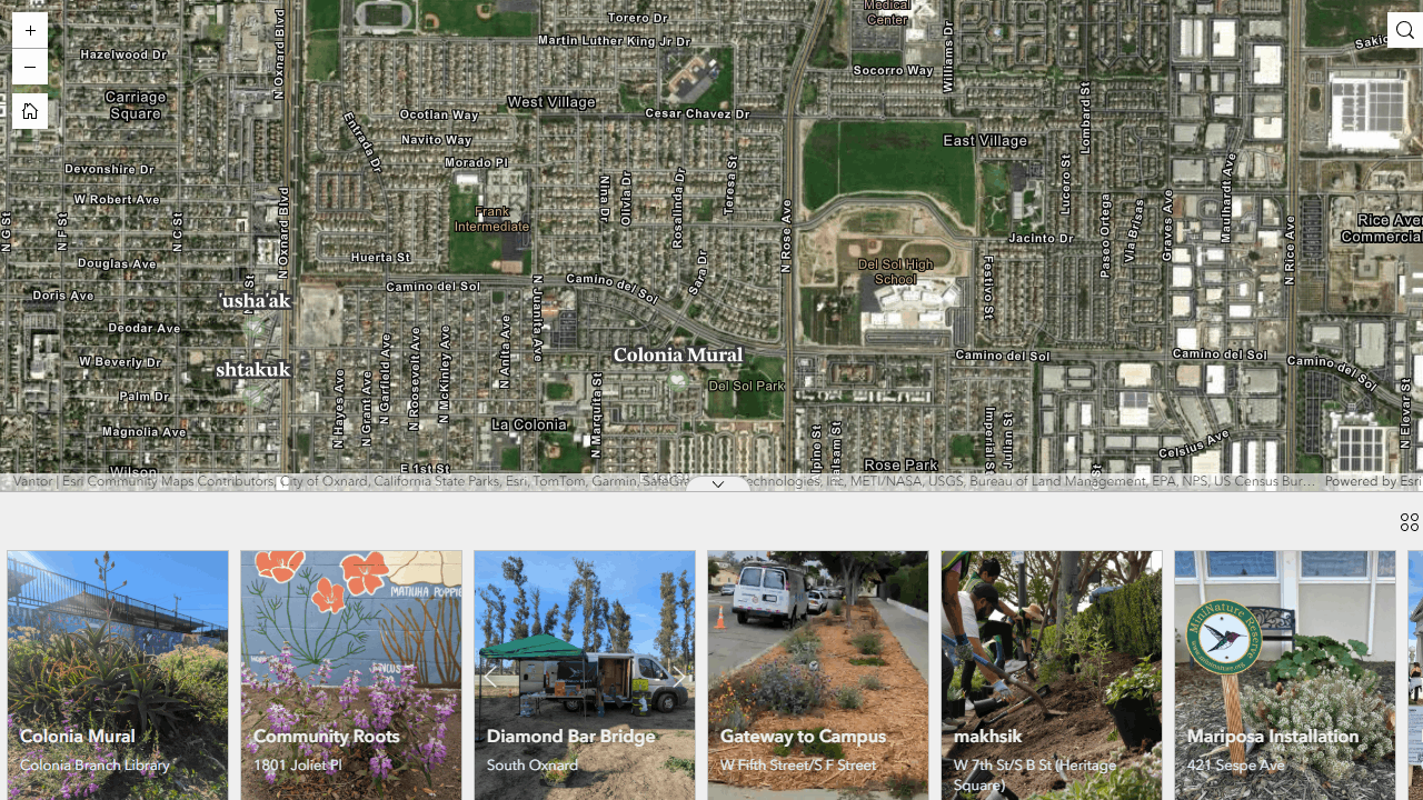 Interactive map showing MiniNature Reserve locations.